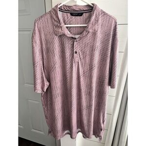 7 Diamonds Polo Shirt Mens 2XL Pink Performance 4 Way Stretch Golf Office Career
